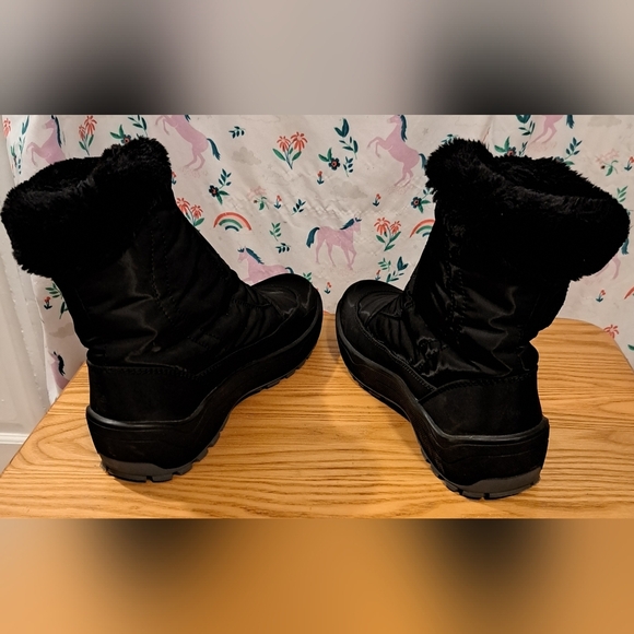 NWOT Pajar Moscou Black Nylon & Sherpa Waterproof Outdoor Boot Shoe SZ 9 40EU - Picture 4 of 9